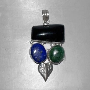 Oversized 3 Stone Pendant